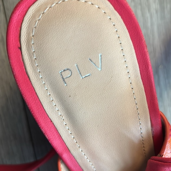 PLV Women's Vibrant Pink and Orange Sandals 8 - Picture 2 of 9